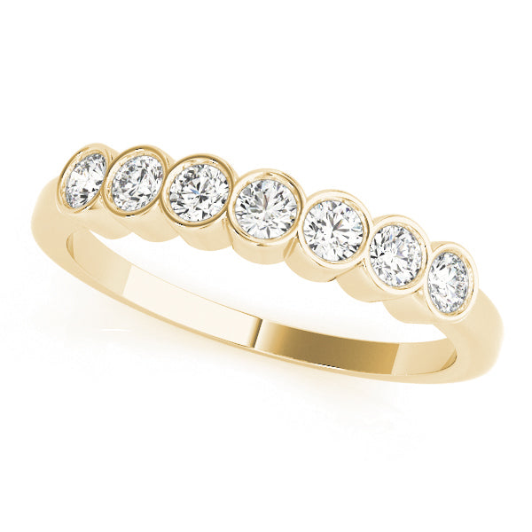 18K Yellow Gold Round Diamond Fashion Ring