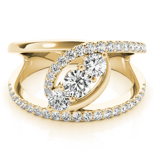 18K Yellow Gold Multi-Diamond Fashion Statement Ring