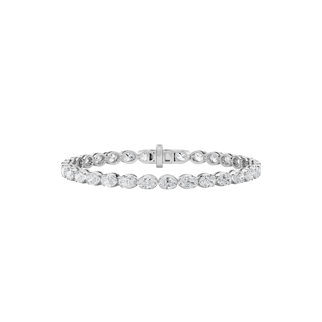 14K White Gold 12ctw Lab Diamond Tennis Bracelet