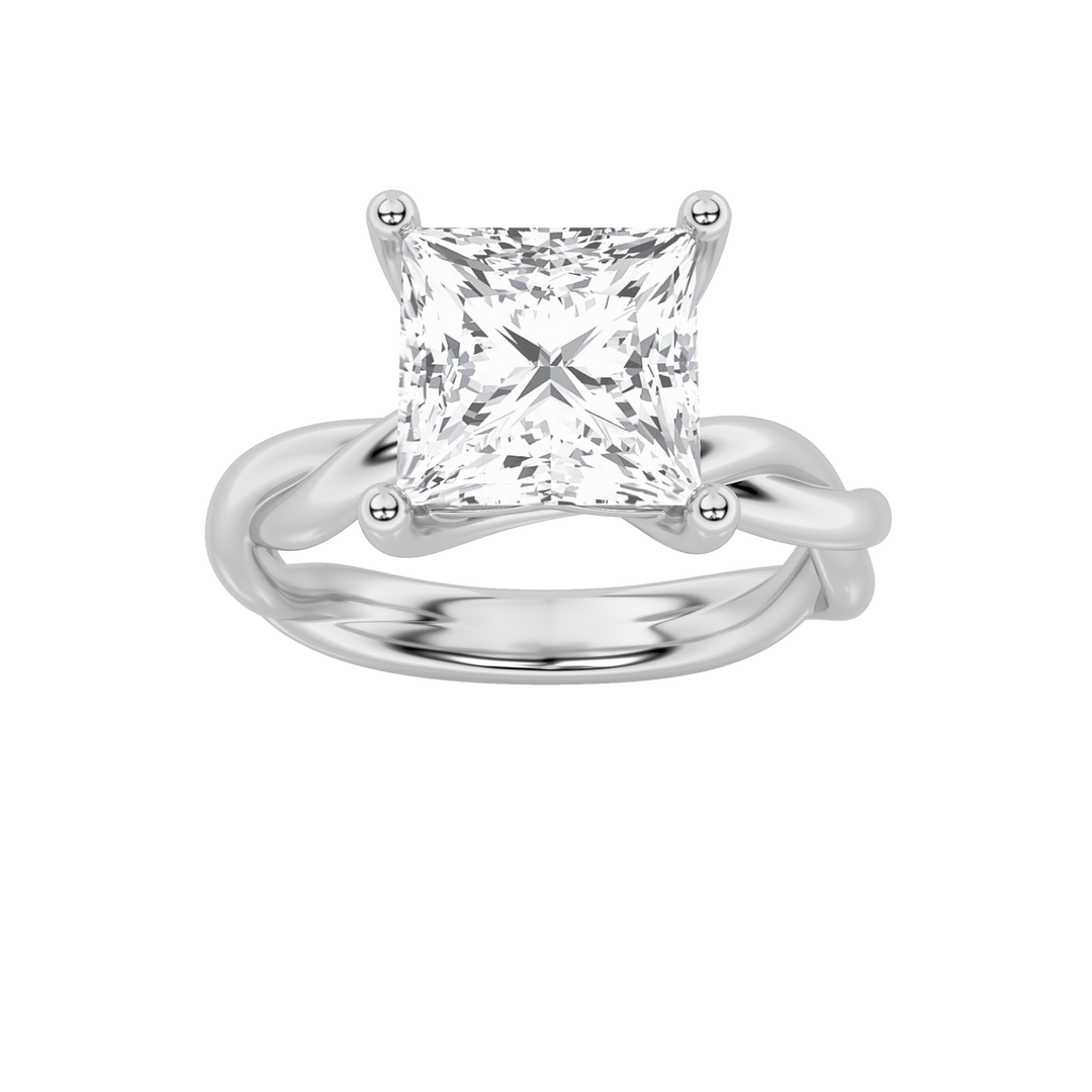 14K White Gold 1ct Lab Diamond Ring Precision Sz7