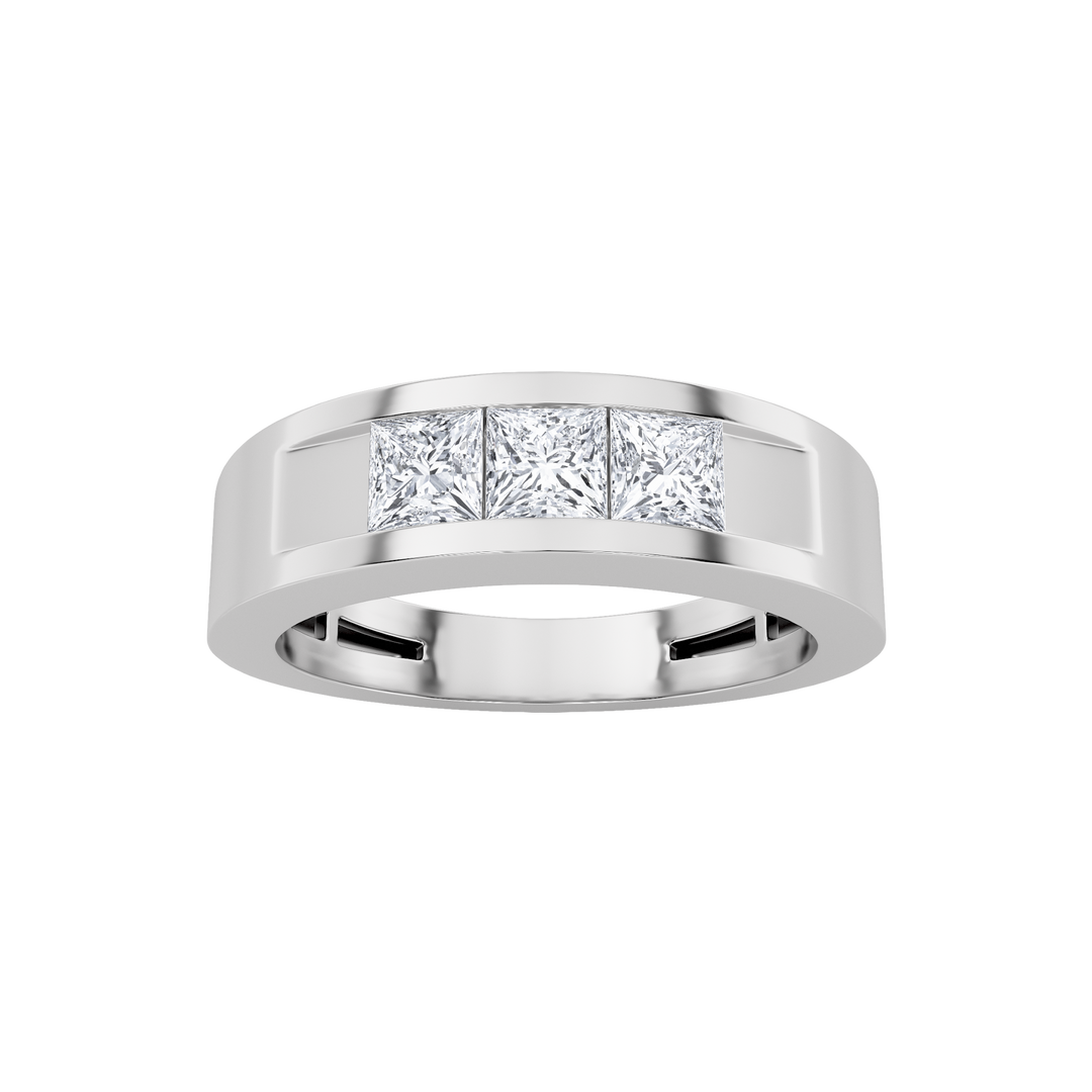 14K White Gold 1CT Lab Diamond Ring, F Color VS+ Size 7