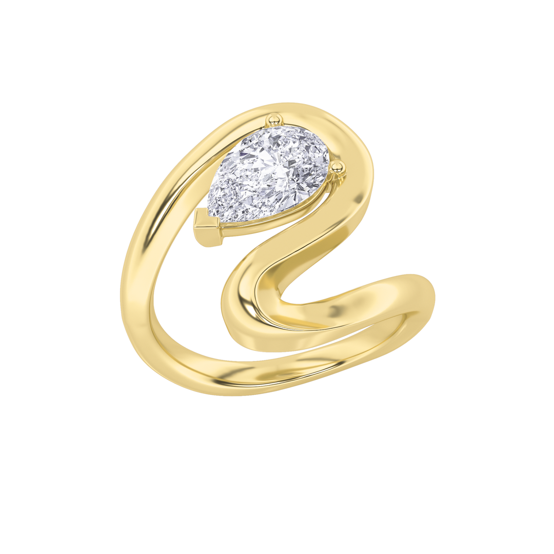 14K Yellow Gold 1.5ct Lab Diamond Ring Sz7