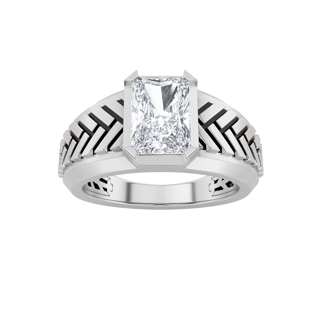 14K White Gold 2.5ct Lab Diamond Ring Sz10