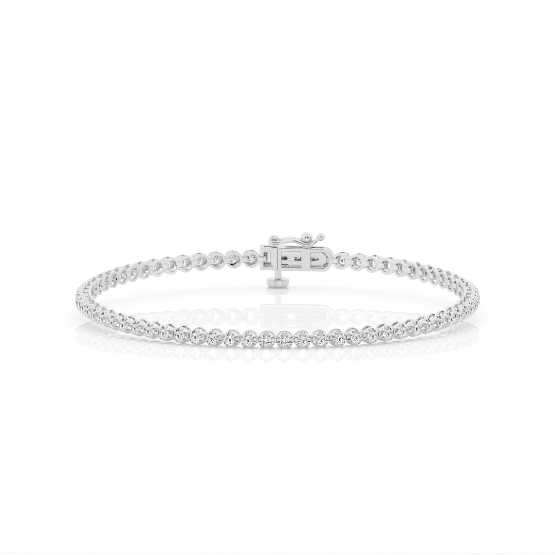 Brilliant 1 CTW Lab Diamond Tennis Bracelet in 14K White Gold