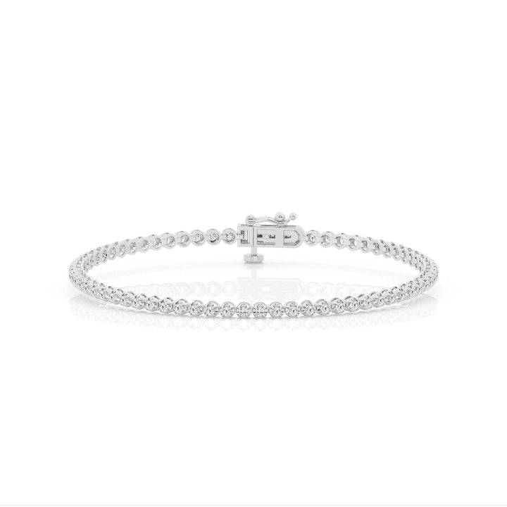 Brilliant 1 CTW Lab Diamond Tennis Bracelet in 14K White Gold