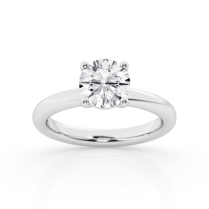 14K White Gold 1ct Lab Diamond Solitaire Ring