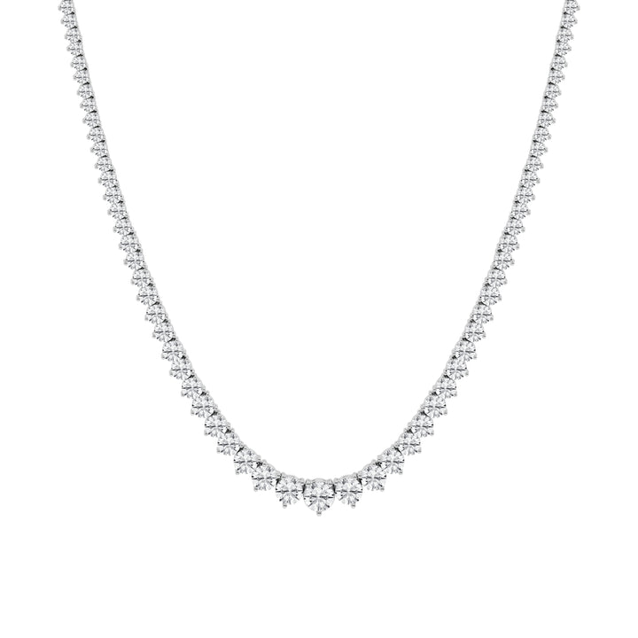 15 Carat Lab Diamond Rivera Necklace in 14K White Gold