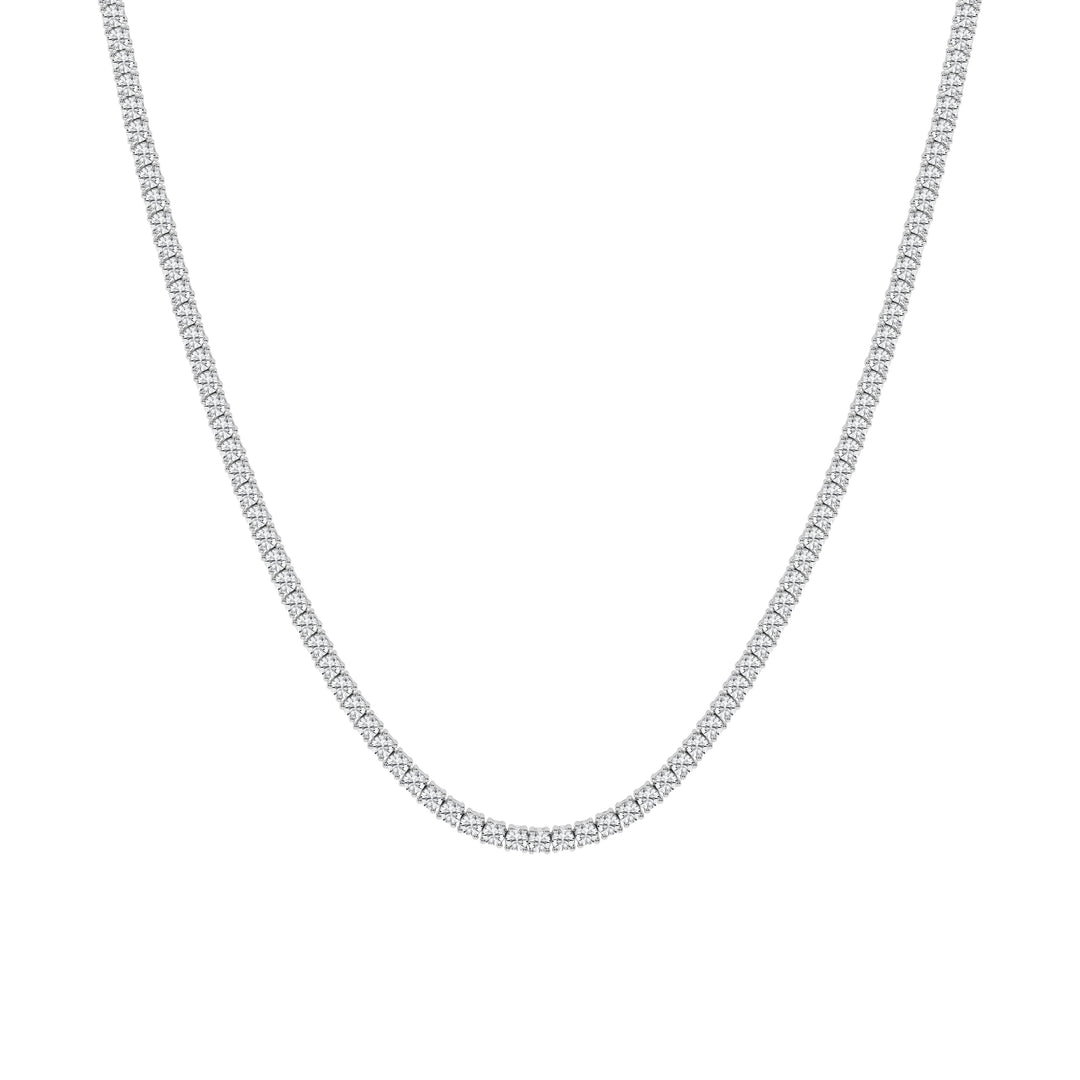 14K White Gold 10ct Lab Diamond Tennis Necklace