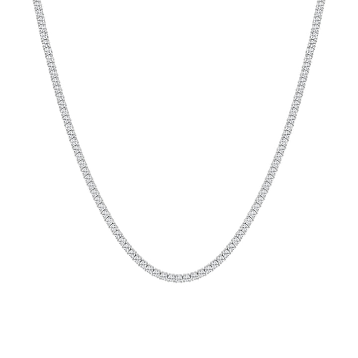 14K White Gold 10ct Lab Diamond Tennis Necklace