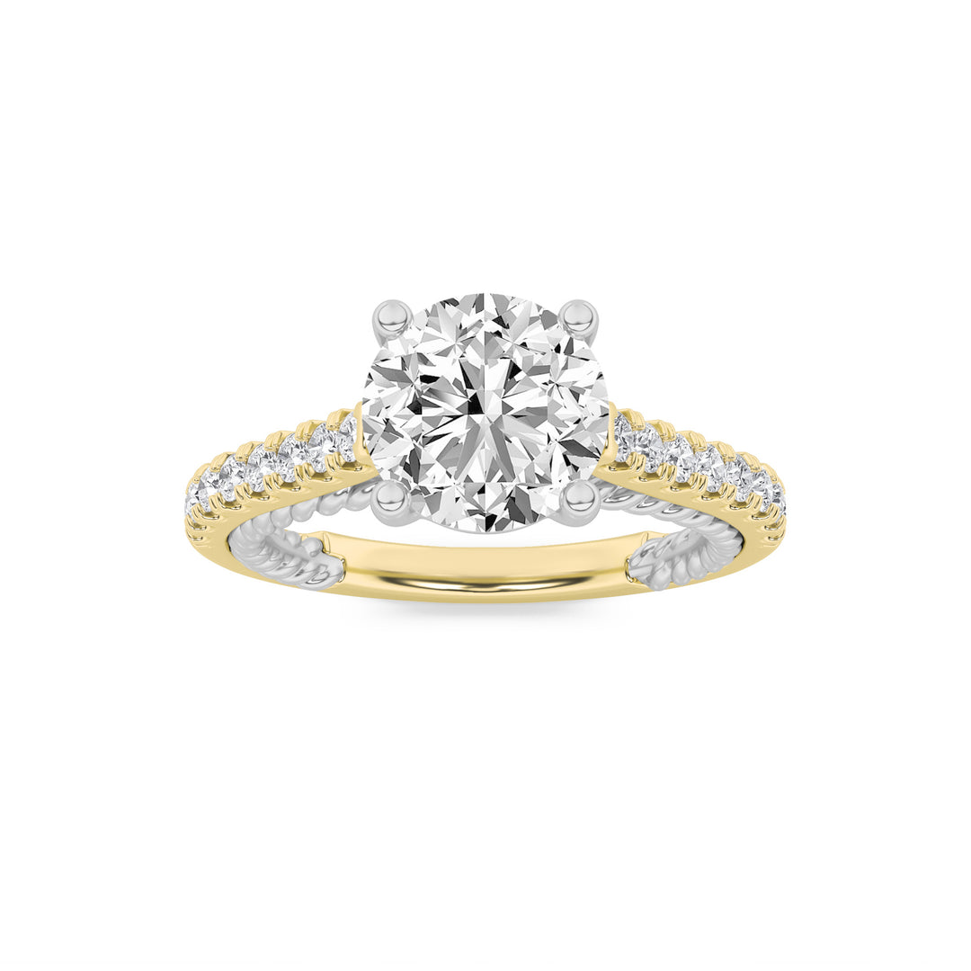 14K Yellow Gold 2ctw Lab Diamond Solitaire Ring, Size 7