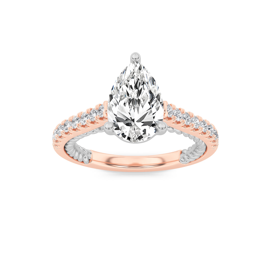 14K White Gold Lab Diamond Ring 2ctw F VS+ Solitaire