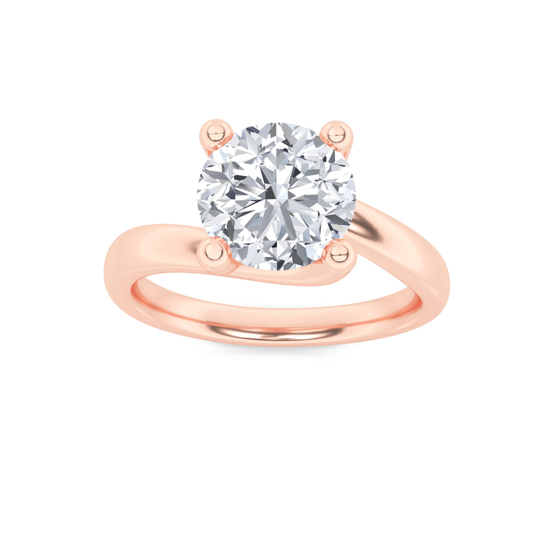 14K Rose Gold 3ctw Lab Diamond Ring, Size 7