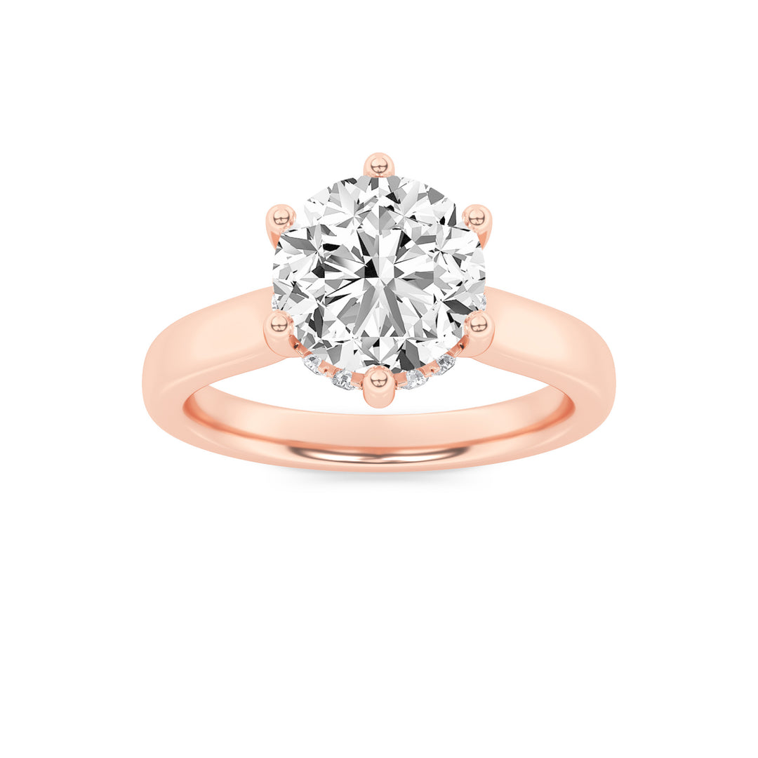 14K Rose Gold 1ctw Lab Diamond Ring Sz 7