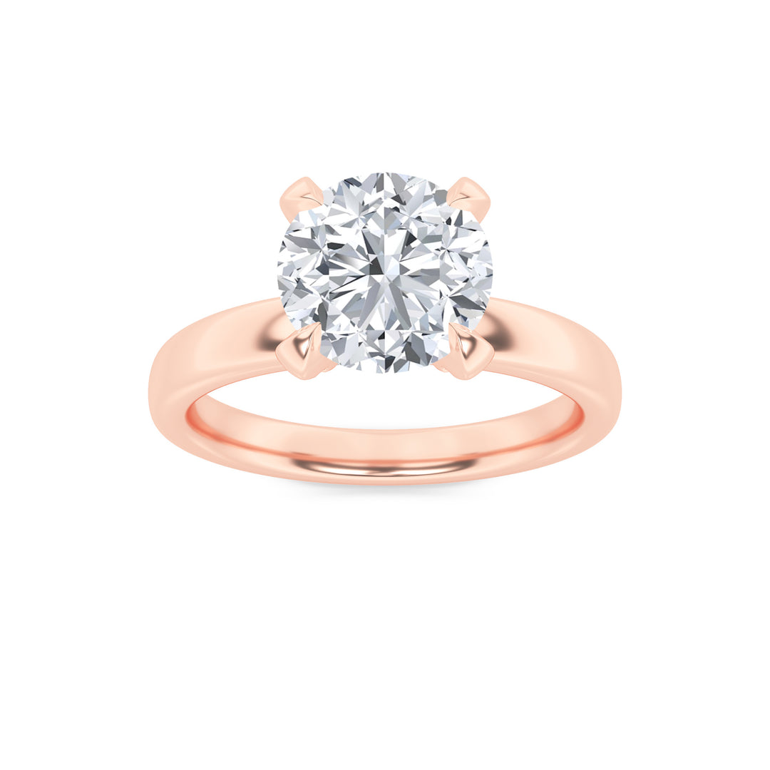 14K Rose Gold 2ctw Lab Diamond Ring, F Color VS+ Clarity