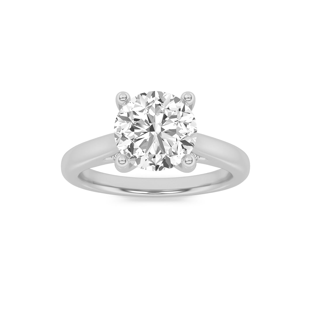 14K White Gold 1ct Lab Diamond Solitaire Ring