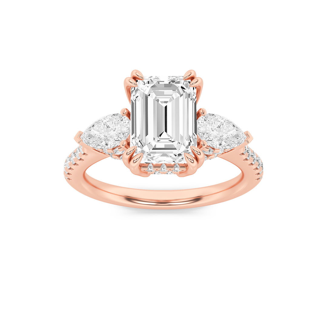 14K Rose Gold 2.9ctw Lab Diamond Ring, Size 7