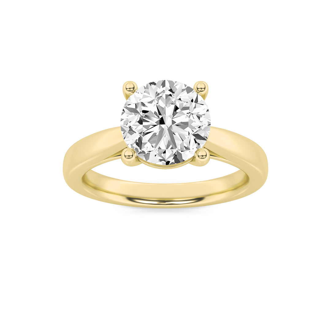 14K Yellow Gold 1ct Lab Diamond Solitaire Ring Sz7