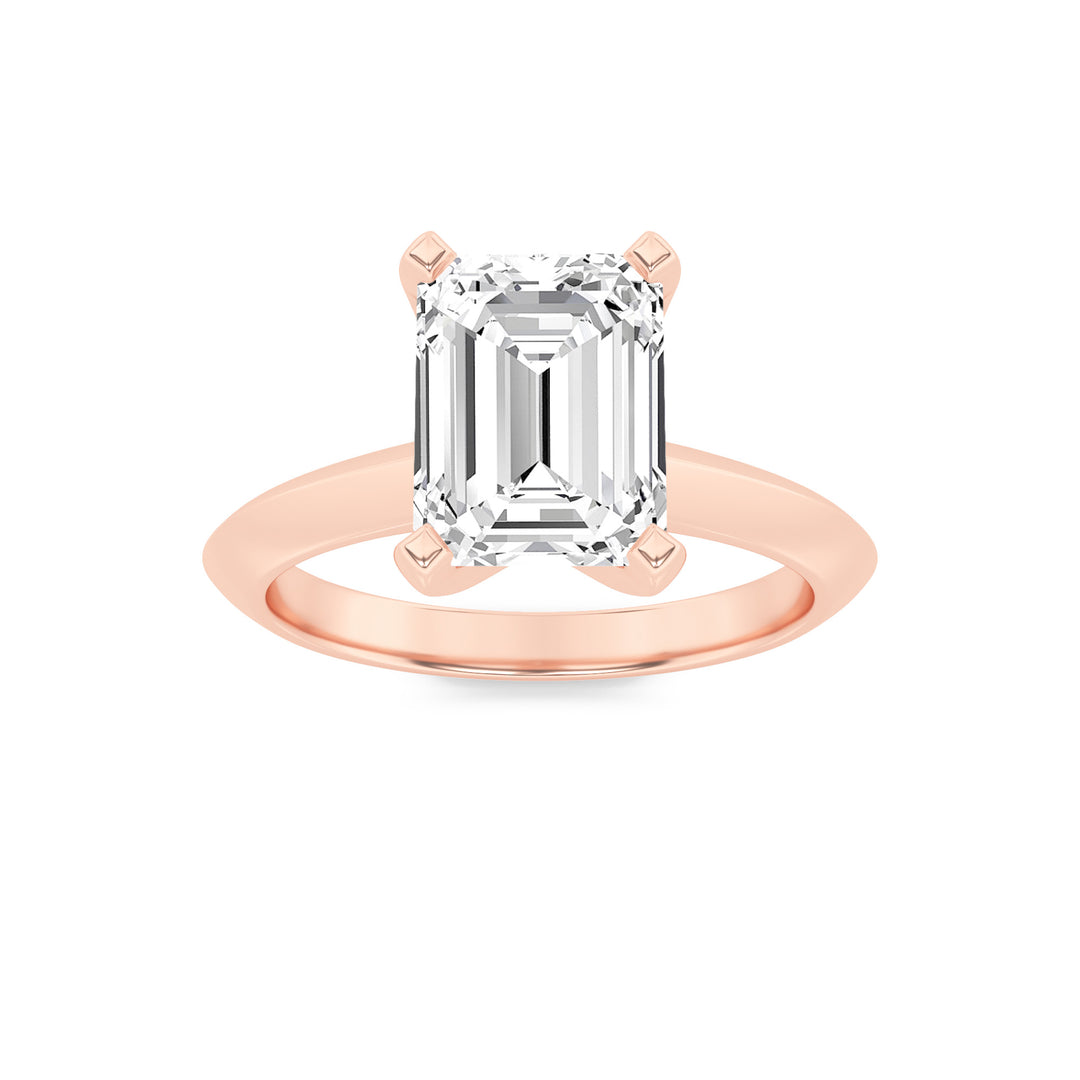 14K Rose Gold 2ct Lab Diamond Ring, Size 7