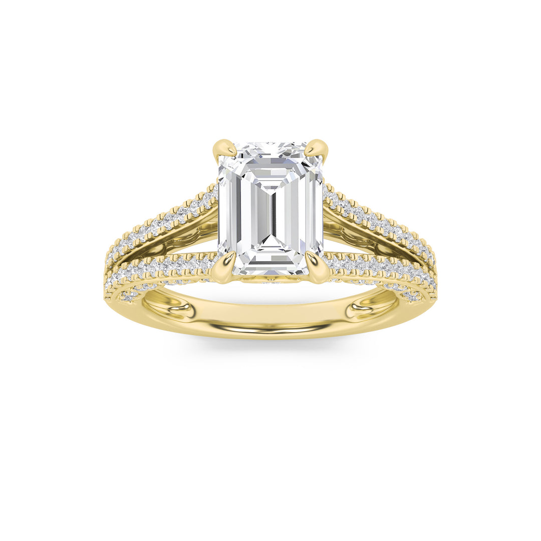 14K Yellow Gold 2ctw Lab Diamond Ring, F+ VS+ Size 7