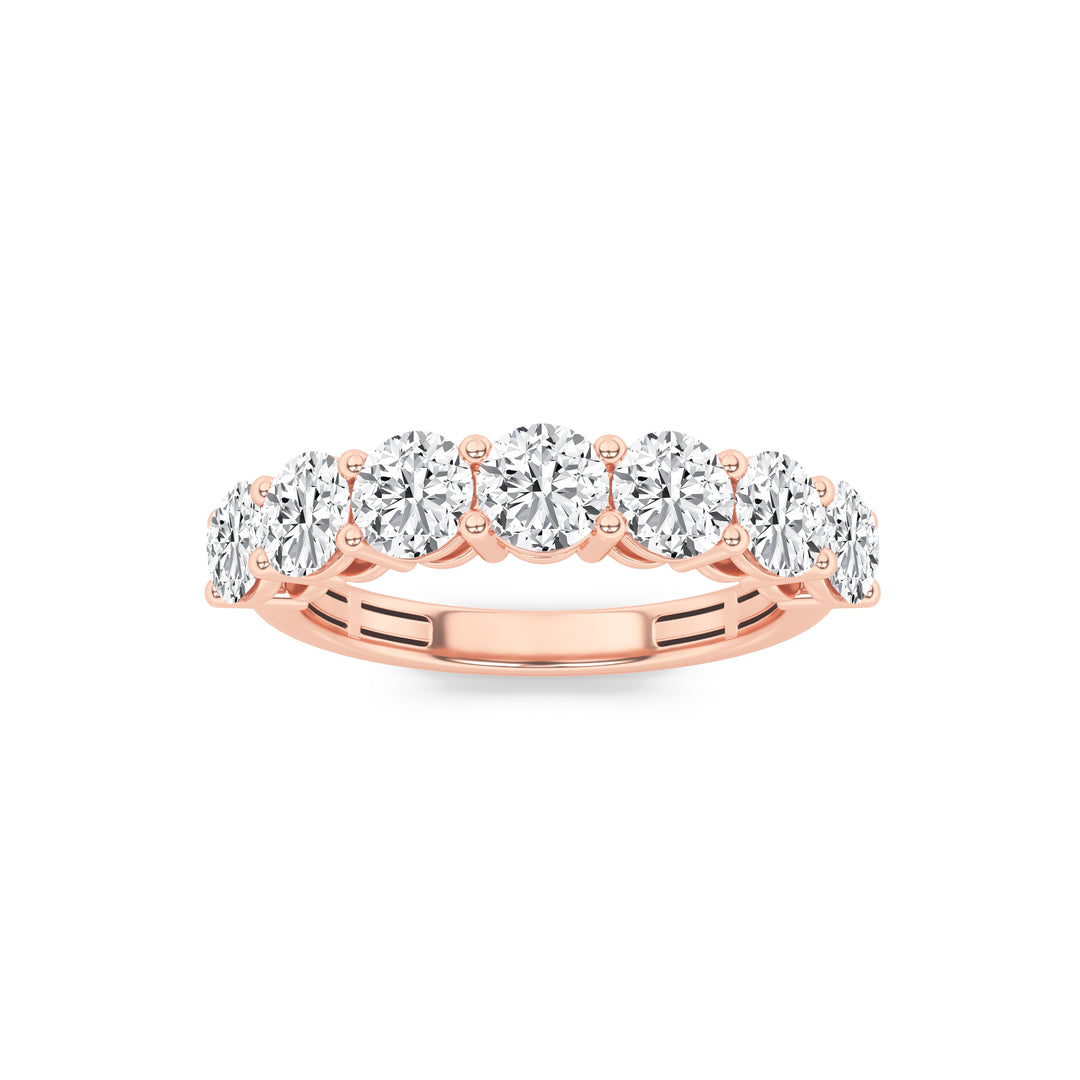 14K Rose Gold 2ct Lab Diamond Ring, F Color VS+