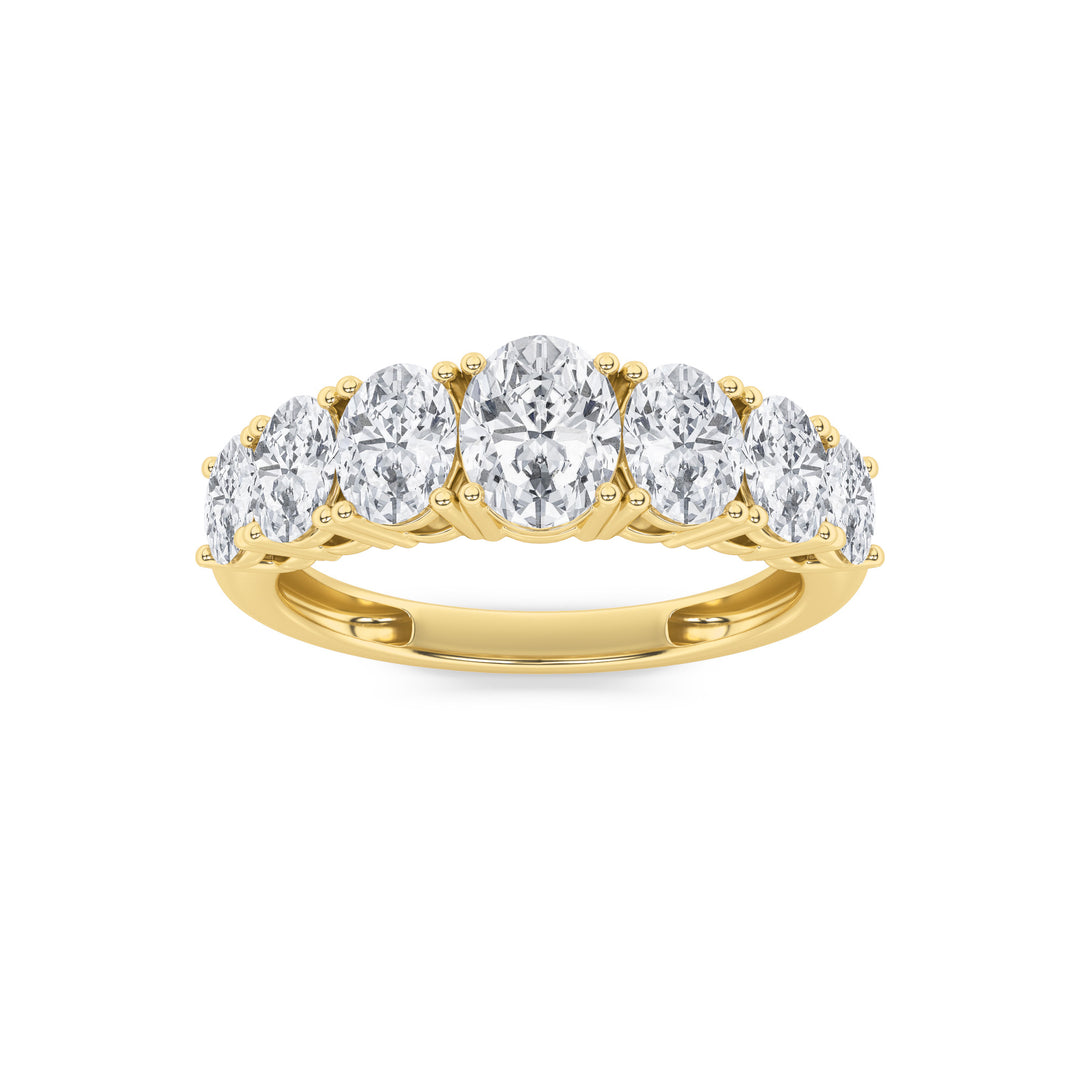 14K Yellow Gold 2.1ctw Lab Diamond Oval Ring Sz 7