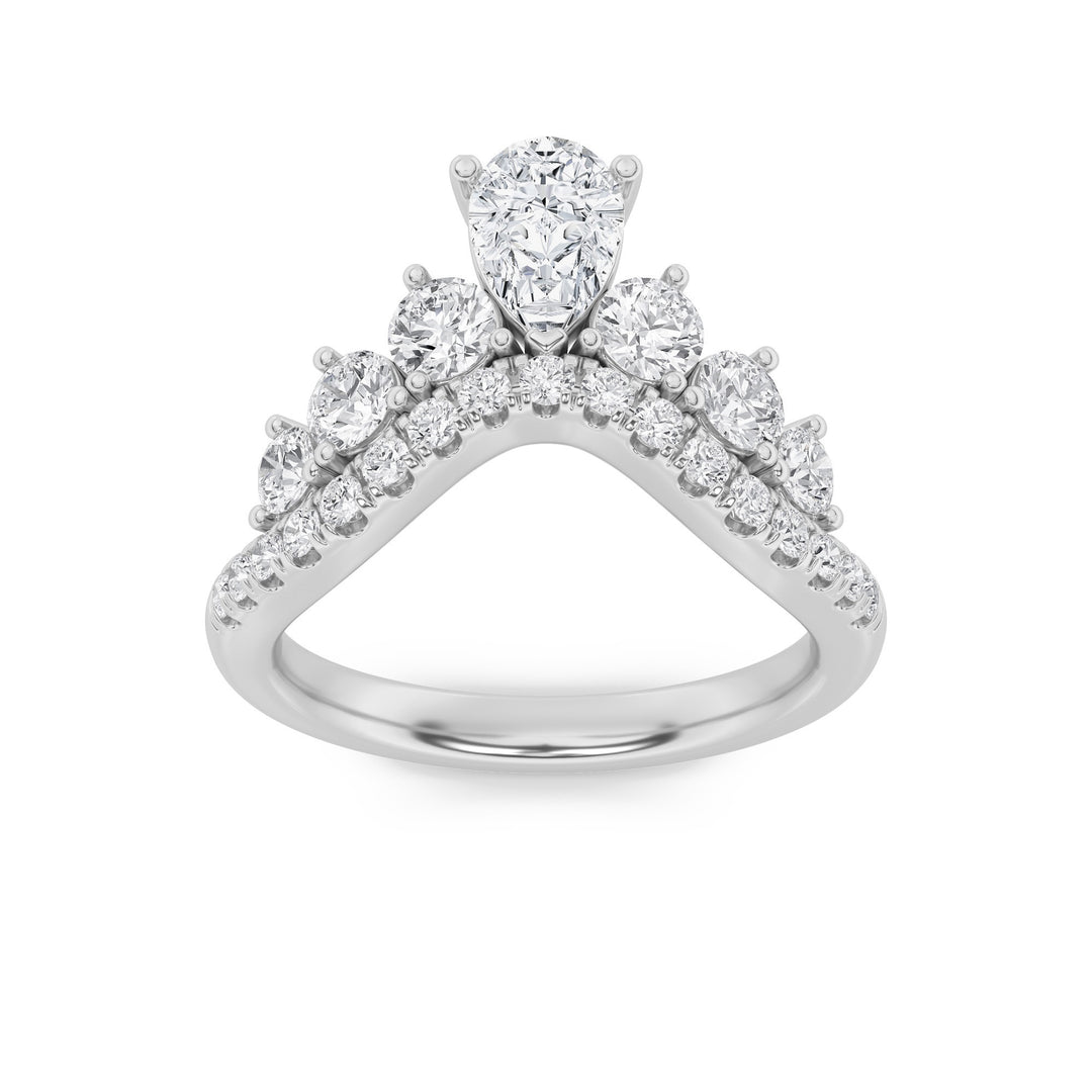 14K White Gold 1.5ctw Lab Diamond Solitaire Ring