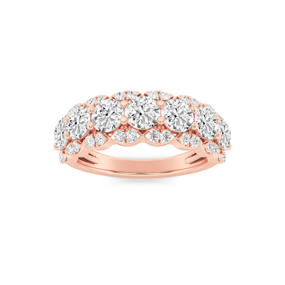 14K Rose Gold 2.1ctw Lab Diamond Ring SZ 7
