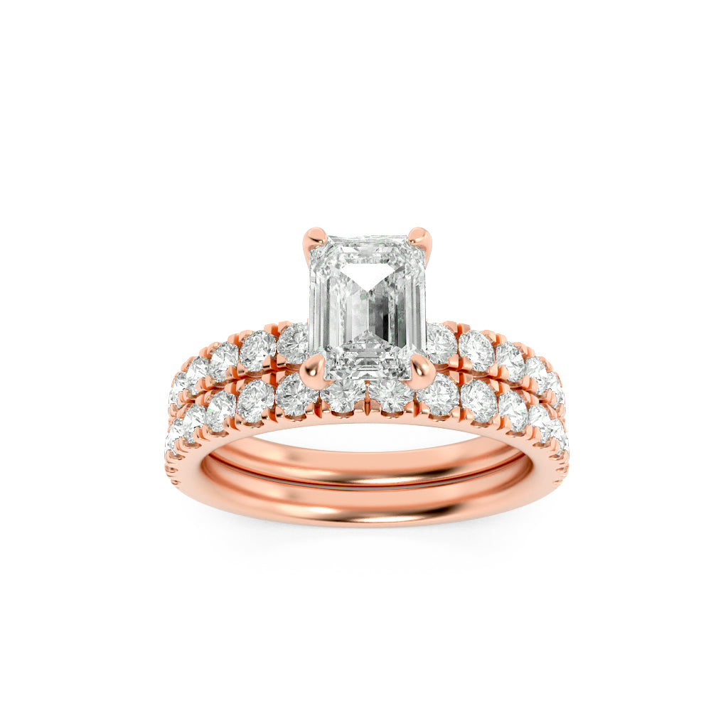 14K Rose Gold 2ctw Lab Diamond Ring Sz 7