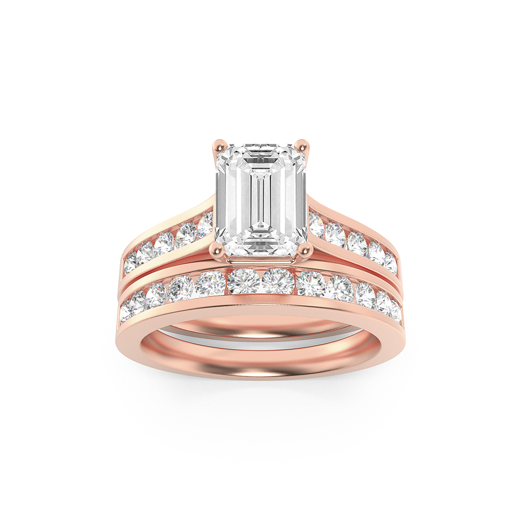 14K Rose Gold 2ctw Lab Diamond Solitaire Ring Sz 7