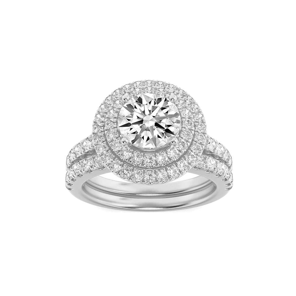 14K White Gold 2ctw Lab Diamond Solitaire Ring