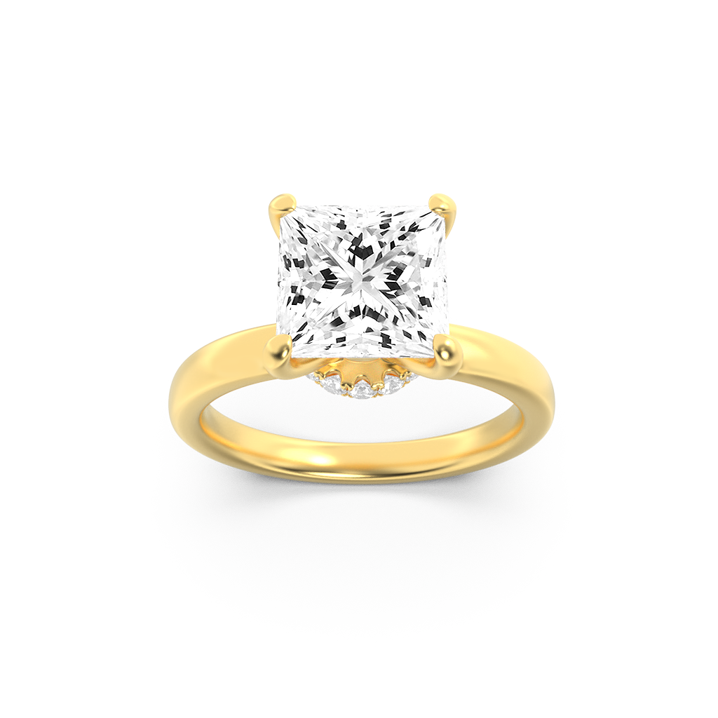 14K Yellow Gold 3ctw Lab Diamond Ring Sz 7
