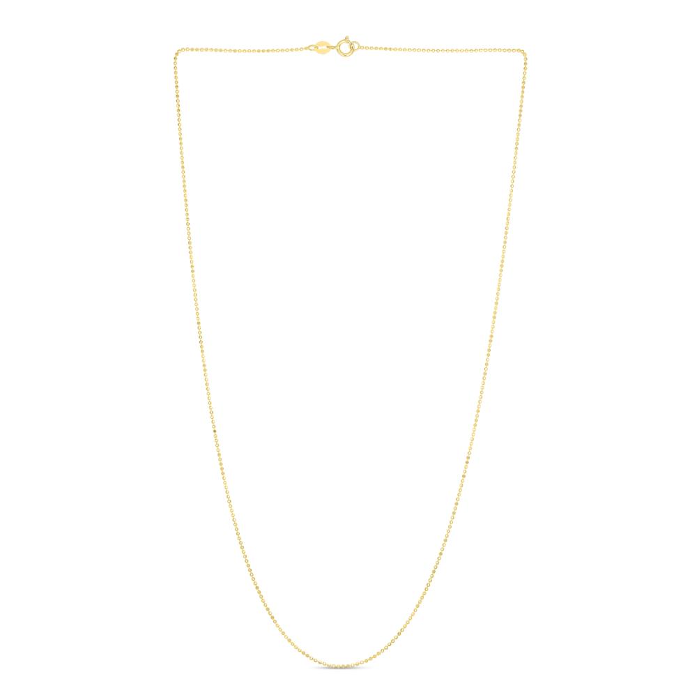 14K Gold 0.9mm Diamond Cut Bead Chain