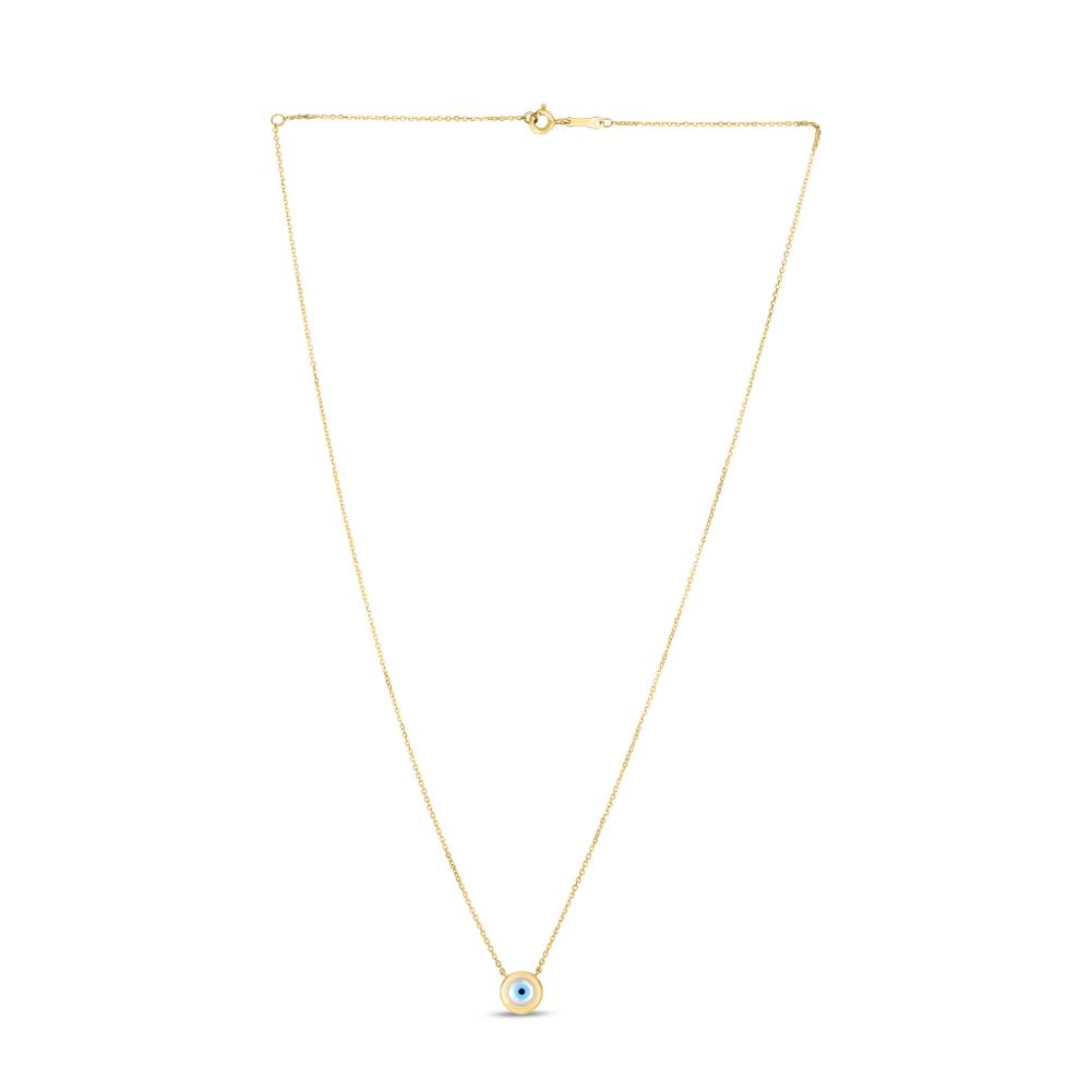 14K MOP Evil Eye Necklace