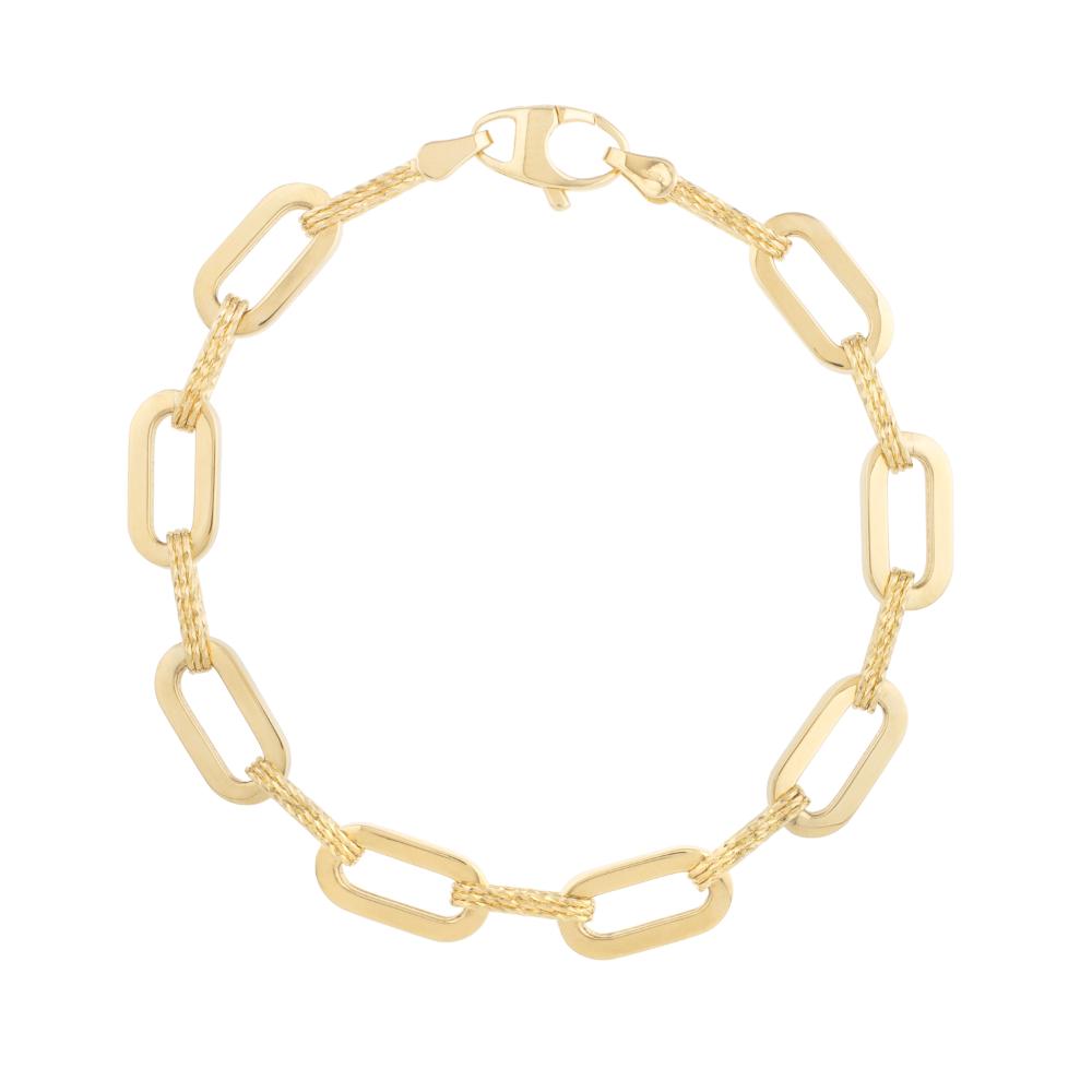 14K 7mm Diamant?Â¬Â© Paperclip Bracelet