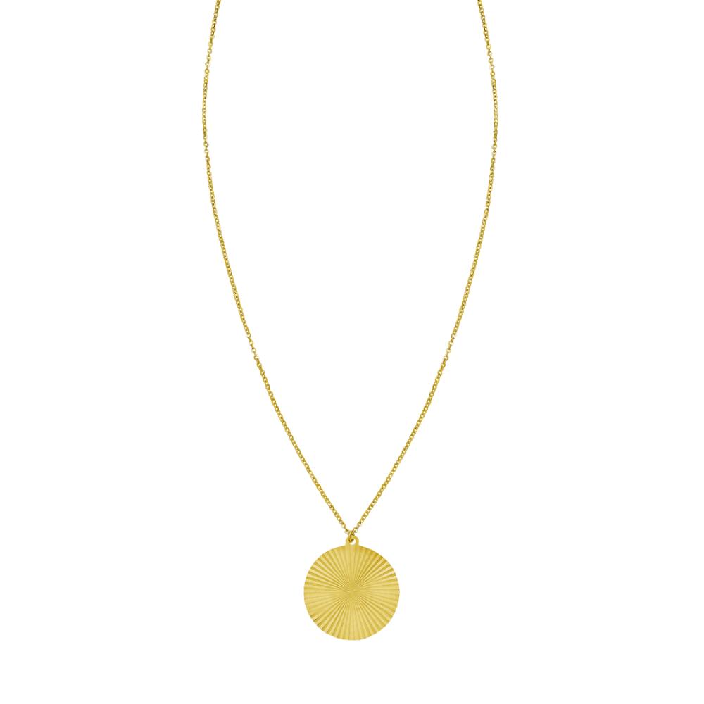14K Radiating Circle Necklace