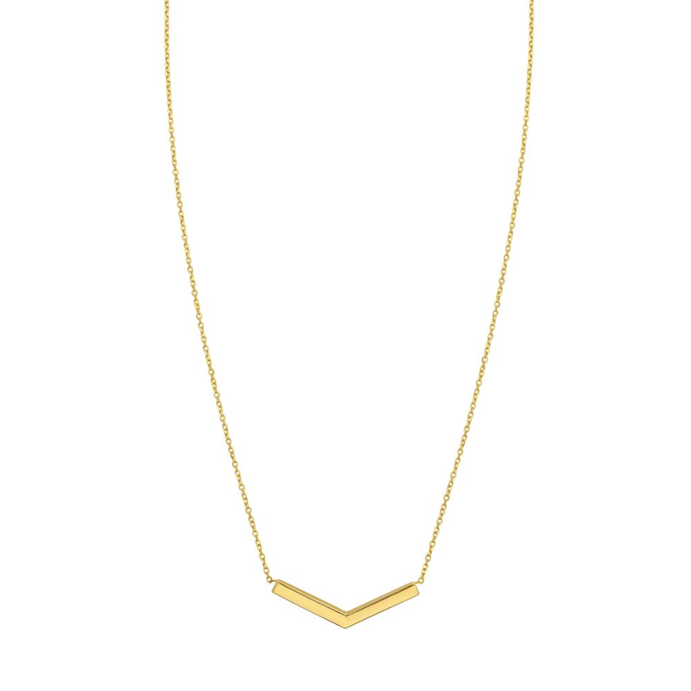 14K Chevron Necklace