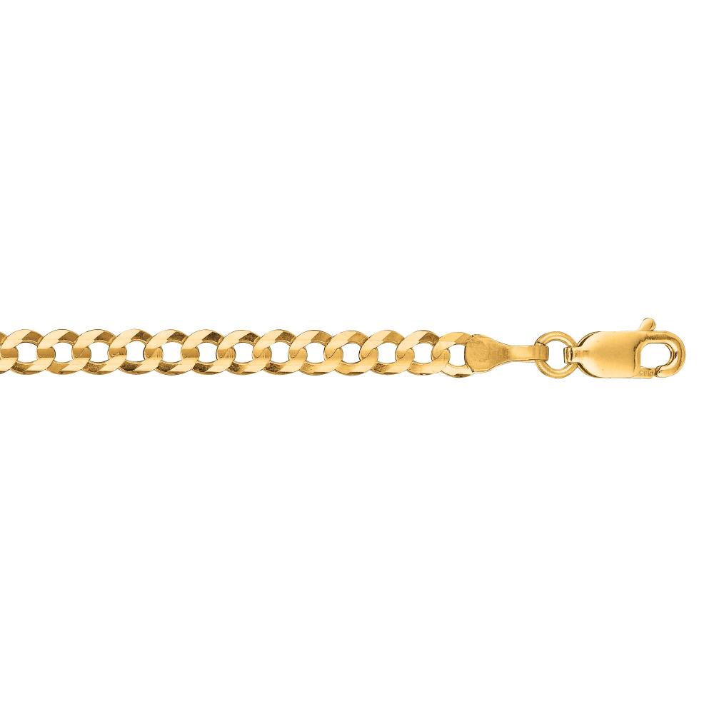 14K Gold 3.2mm Comfort Curb Chain