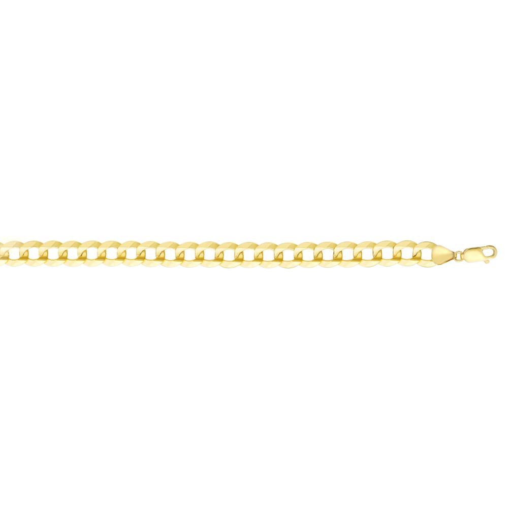 14K Gold 11.23mm Comfort Curb Chain
