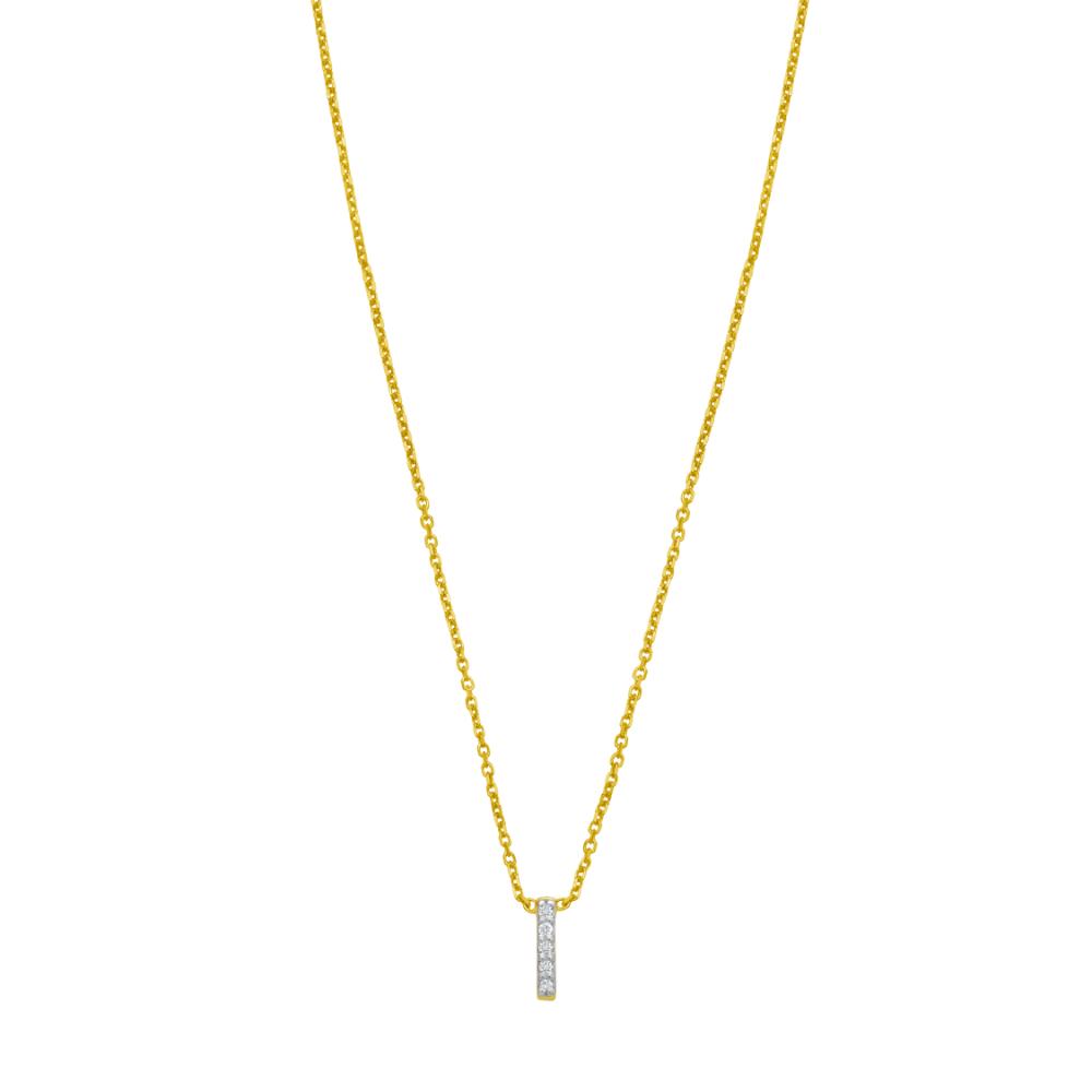 14K Mini Diamond I Initial