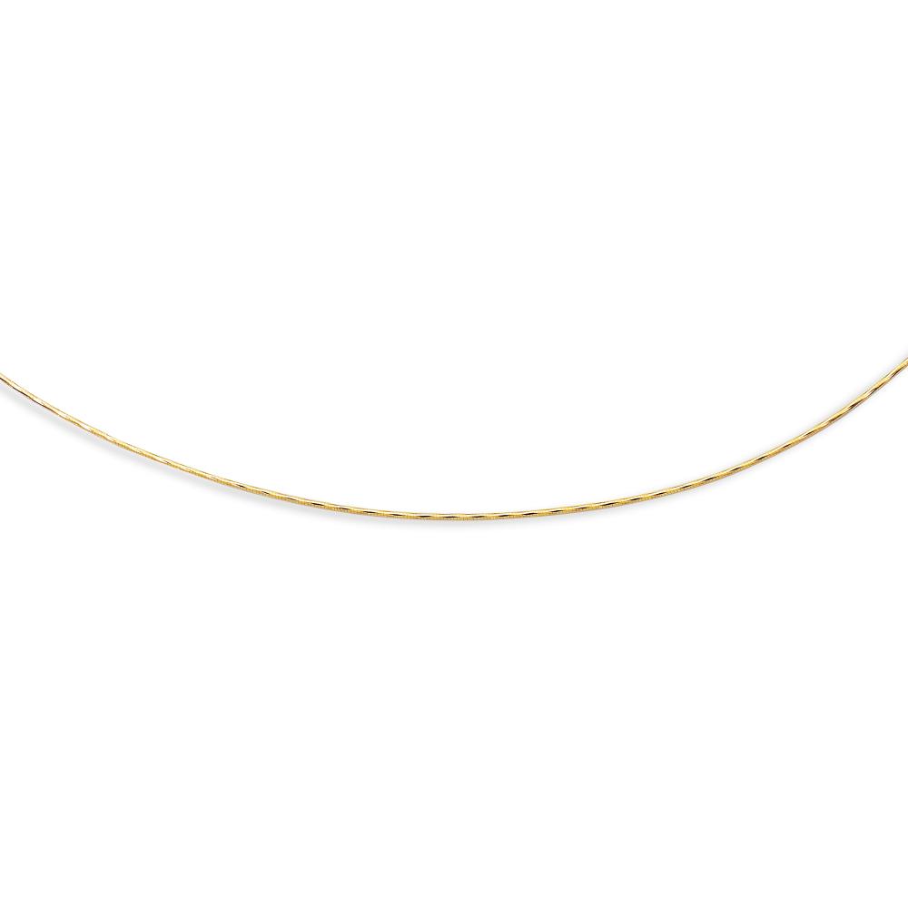 14K Gold 1.5mm Round Omega with Screw Back Lock