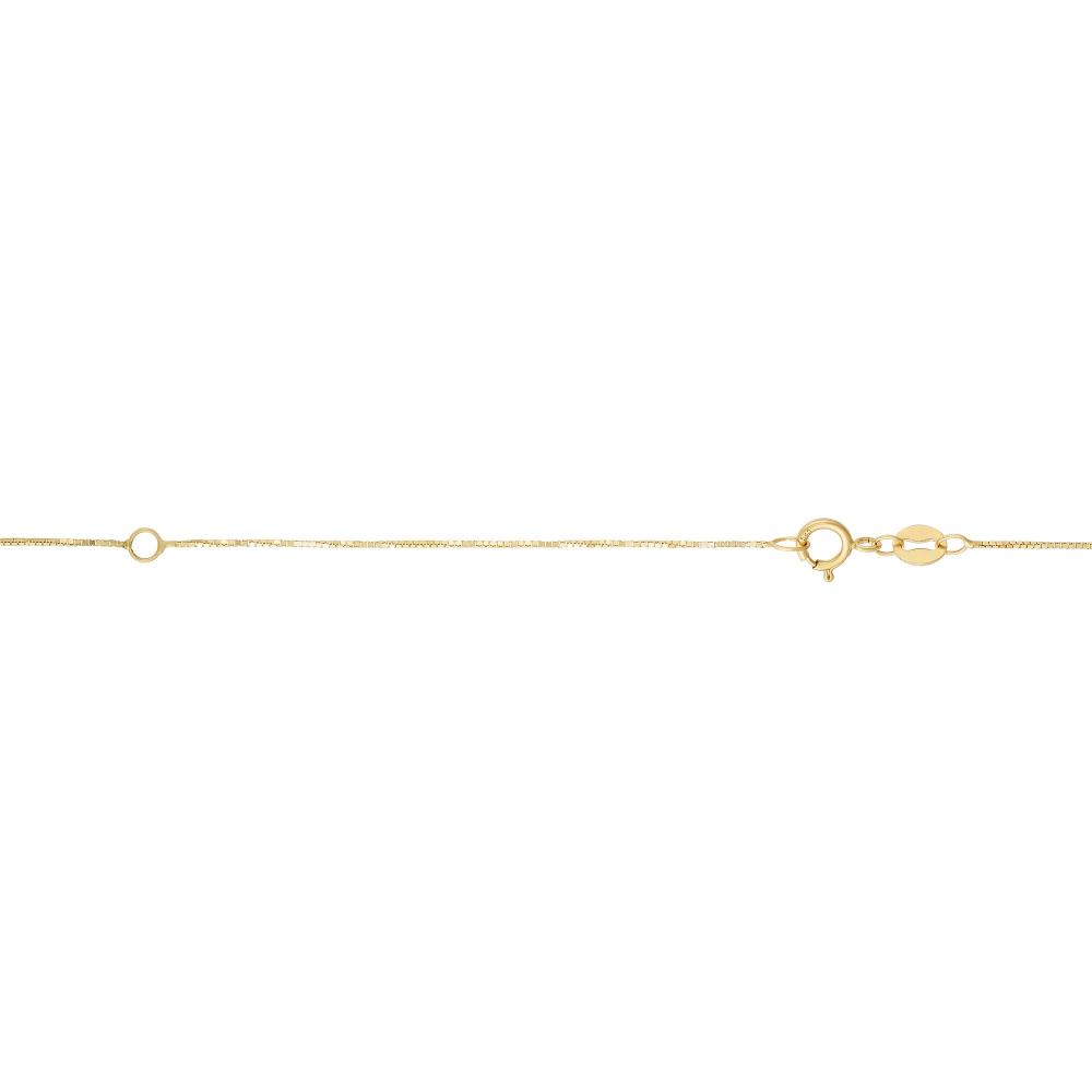 14K Gold 0.51mm Double Extendable Box Chain