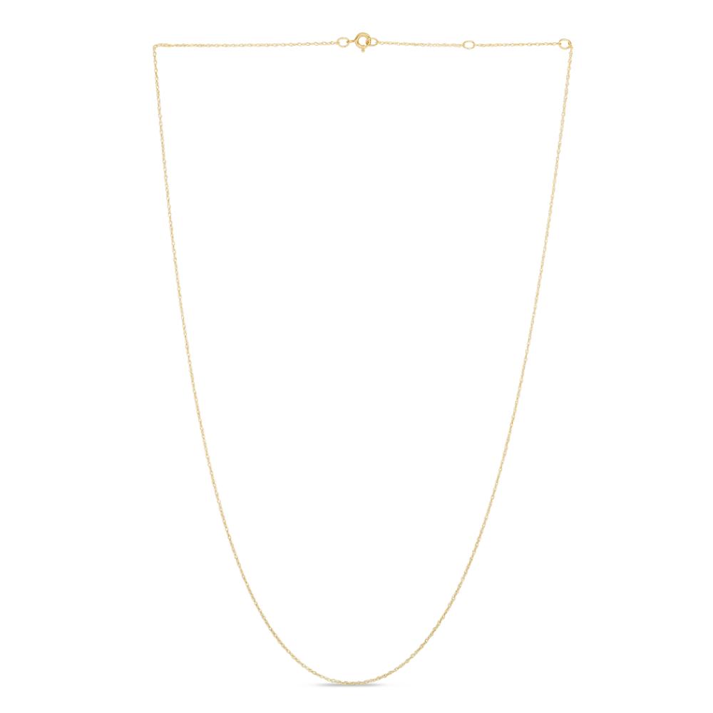 14K Gold .5mm Double Extendable Rope Chain