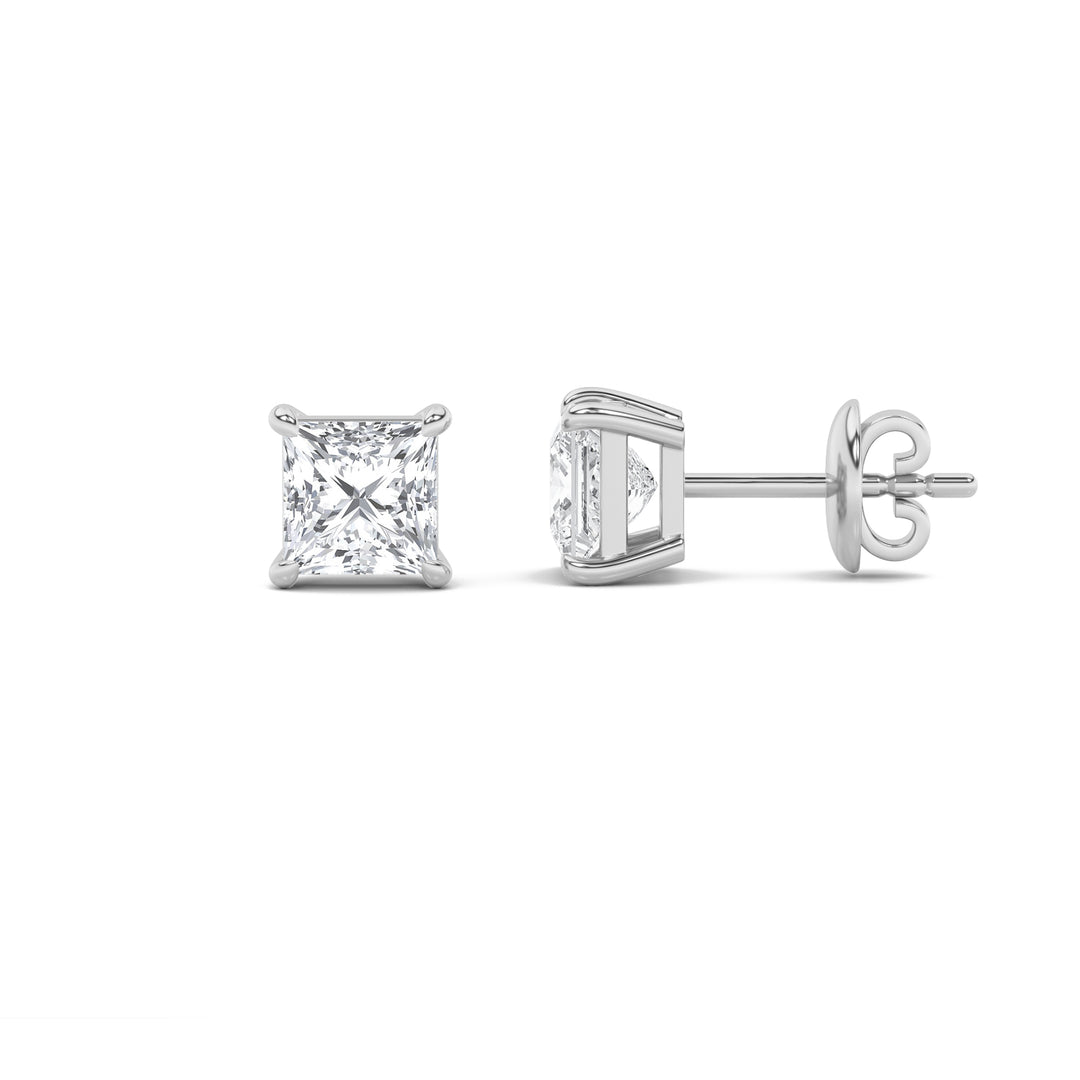 14K White Gold 3.1ctw Lab Diamond Stud Earrings