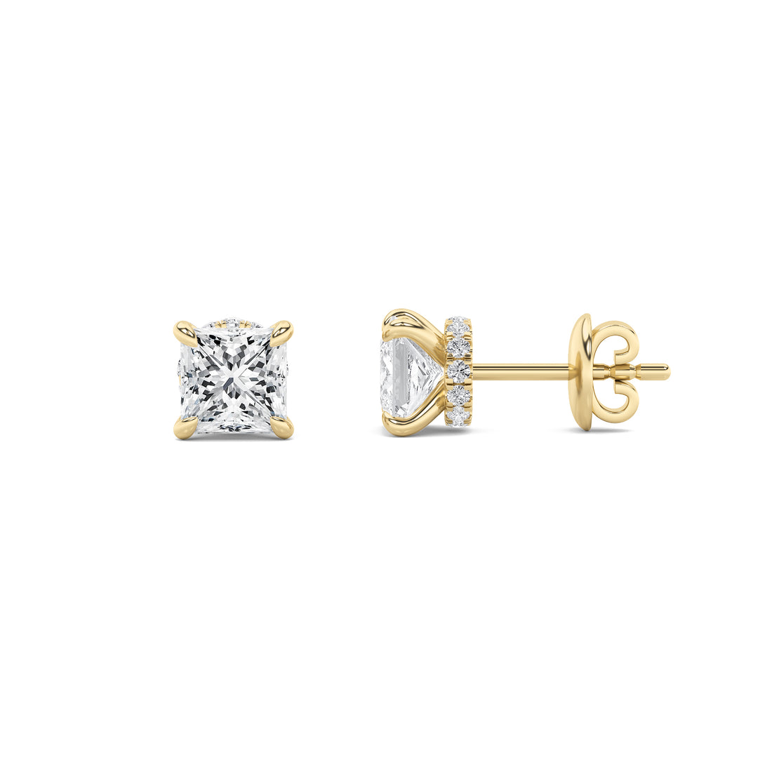 14K Yellow Gold 5.2ctw Lab Diamond Stud Earrings