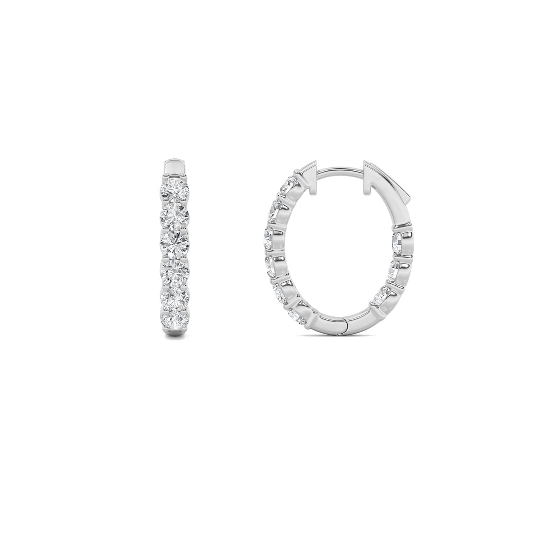 14K White Gold 7ctw F+VS+ Lab Diamond Studs