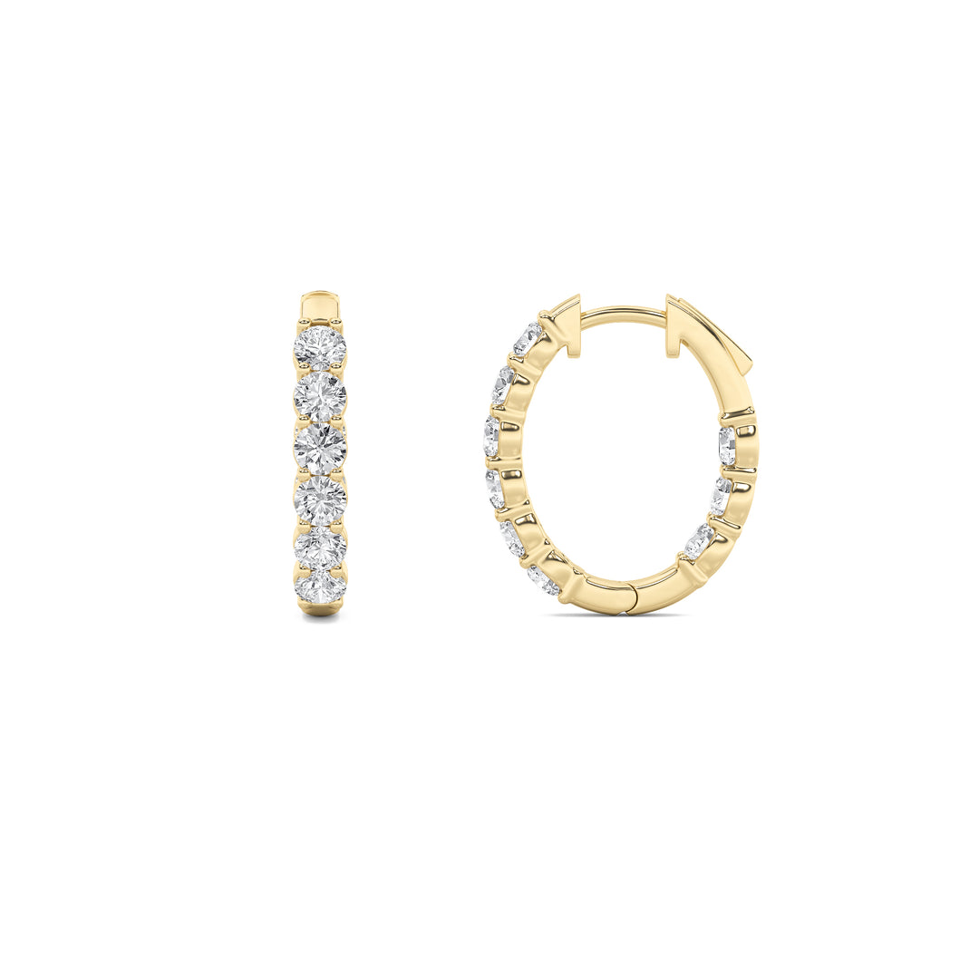 14K Yellow Gold 7ctw F+VS+ Lab Diamond Studs