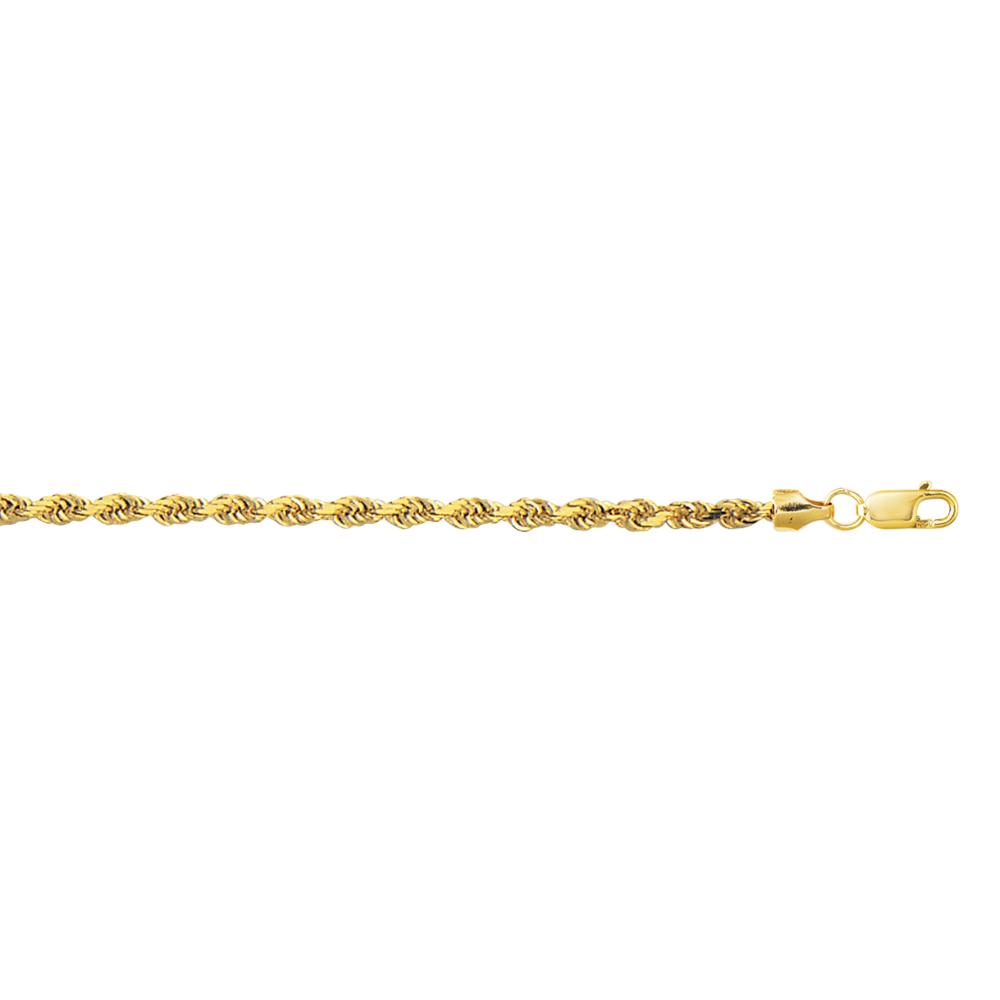 14K Gold 3.2mm Lite Rope Chain
