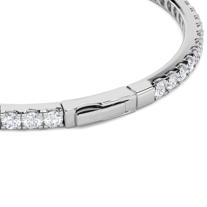 5.5CTW Round Shaped Lab Grown Diamond (GVS)  Bracelet in 14K Gold