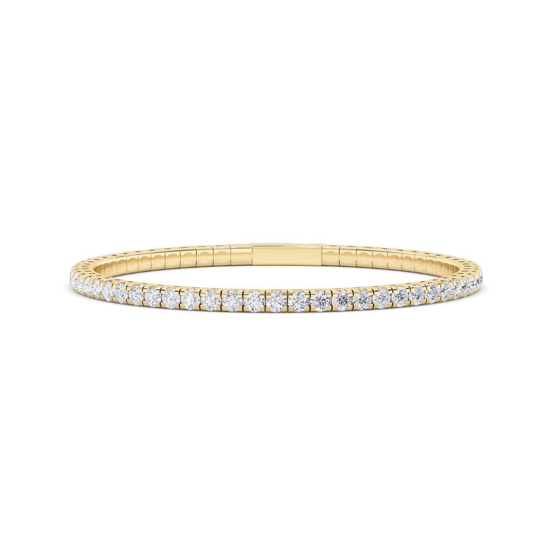 5.5CTW Round Shaped Lab Grown Diamond (G/VS)  Bracelet in 14K Gold