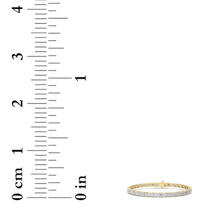 10.5CTW Oval Shaped Lab Grown Diamond (F/VS) Classic Line Bracelet in 14K Gold
